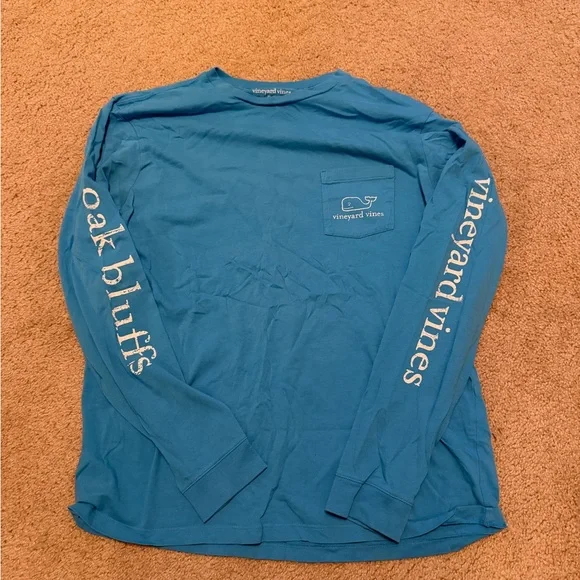 Vineyard Vines Blue Long Sleeve Shirt Oak Bluffs - Picture 1 of 3